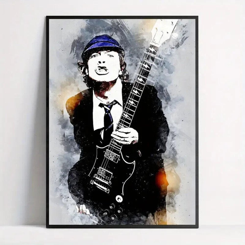 Angus Young AC/DC Canvas Print 16" x 24" Wall Art NEW! Style Your Walls
